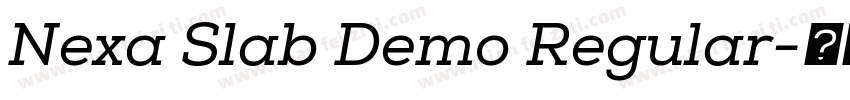 Nexa Slab Demo Regular字体转换